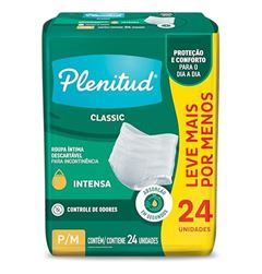 Fralda Descartável Roupinha Plenitud Classic Tamanho P Médio 24  UN