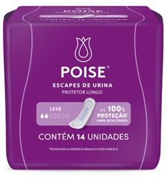 Absorvente Protetor Diário Longo Poise Escapes de Urina 14  UN