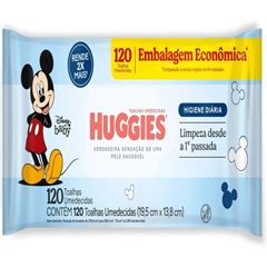 Toalha Umedecida Huggies Higiene Diária 120  UN