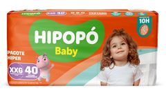 Fralda Descartável Hipopó Baby Hiper Tamanho XXG 40  UN