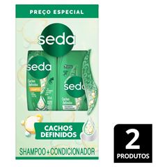 Shampoo mais Condicionador Seda Cachos Definidos Shampoo 300 ML mais Condicionador 190 ML