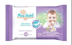 Toalha Umedecida Meu Bebê Soft com 50 Unidades