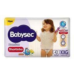 Fralda Babysec Shortinho Hiper Tamanho XXG 2  UN de 42  UN