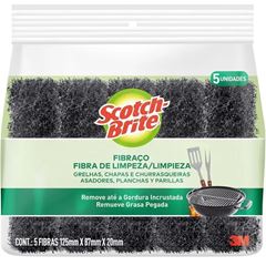 Fibras de Limpeza Scotch Brite Grill Pack com 5  UN