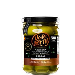 Azeitona Verde Vale Fértil Premium Gordal 300 Gramas