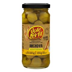 Azeitona Verde Vale Fértil com Anchovas 130 Gramas