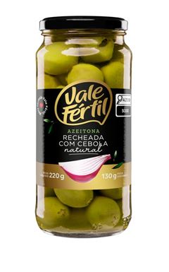 Azeitona Verde Vale Fértil com Cebola 130 Gramas