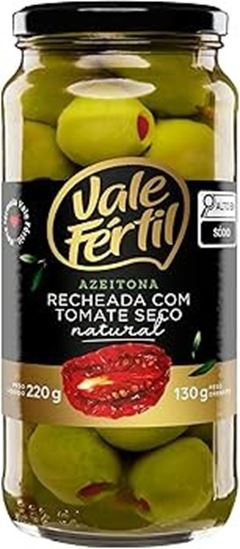 Azeitona Verde Vale Fértil com Tomate 130 Gramas