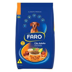 Ração Faro Cão Filhote Todos Tamanhos Carne, Fígado e Frango 20 Quilogramas