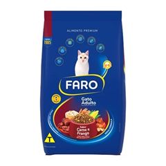 Ração Faro Gato Adulto Carne e Frango 20 Quilogramas