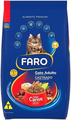Ração Faro Gato Castrado Carne 2,7 Quilogramas