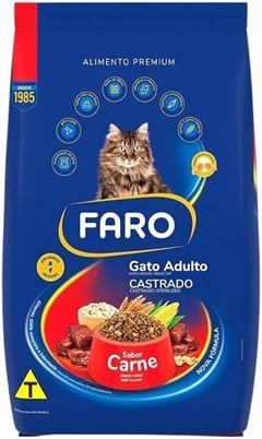 Ração Faro Gato Castrado Carne 900 Gramas