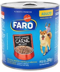 Ração Faro Cão Adulto Todos Tamanhos Carne Lata 280 Gramas