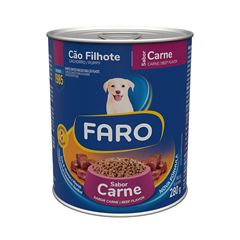 Ração Faro Cão Filhote Todos Tamanhos Carne Lata 280 Gramas