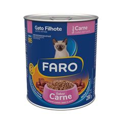 Ração Faro Gato Filhote Todos Tamanhos Carne Lata 280 Gramas