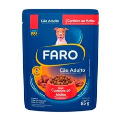 Ração Faro Cão Adulto Todos Tamanhos Sachet Cordeiro 85 Gramas