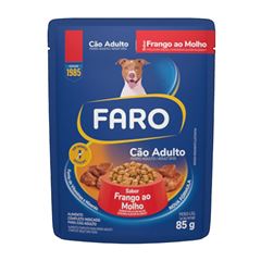 Ração Faro Cão Adulto Todos Tamanhos Sachet Frango 85 Gramas