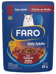 Ração Faro Gato Adulto Sachet Cordeiro 85 Gramas
