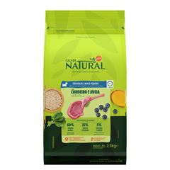 Ração Guabi Natural Cão Adulto Mini Pedaços Cordeiro e Aveia 2,5 Quilogramas