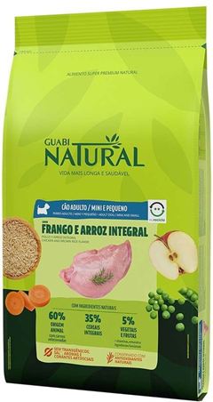 Ração Guabi Natural Cão Adulto Mini E Pequeno Porte Frango/Arroz 20kg