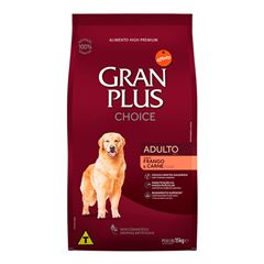 Ração Gran Plus Choice Cão Adulto Todos Tamanhos Carne e Frango 15 Quilogramas