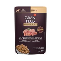 Ração Gran Plus Gourmet Cão Adulto Todos Tamanhos Frango Sachet 100 Gramas