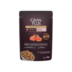 Ração Gran Plus Gourmet Cão Adulto Todos Tamanhos Salmão Sachet 100 Gramas