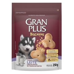 Gran Plus Biscoito Cão Filhote Leite 250 Gramas
