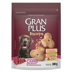 Gran Plus Biscoito Cão Adulto Carne 300 Gramas