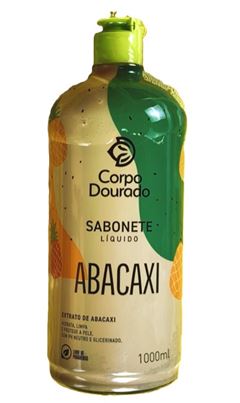 Sabonete Liquido Abacaxi Corpo Dourado Pele Macia e Perfumada 1L