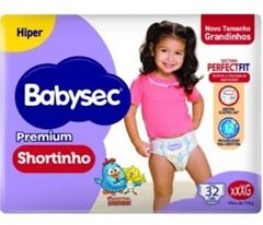 Fralda Babysec Shortinho Hiper Tamanho XXXG 2  UN de 32  UN