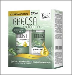 Shampoo mais Condicionador Tok Babosa e Colágeno 590 ML