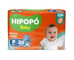 Fralda Descartável Hipopó Baby Jumbo Tamanho P 36  UN