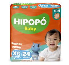 Fralda Descartável Hipopó Baby Jumbo Tamanho XG 24  UN