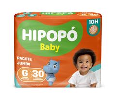 Fralda Descartável Hipopó Baby Jumbo Tamanho G 30  UN