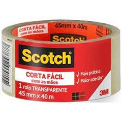 Fita Adesiva Scotch Empacotamento Corta Fácil 45 Milímetros por 40 Metros com 4  UN