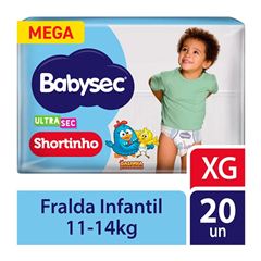 Fralda Babysec Ultra Shortinho Mega Tamanho XG 20  UN