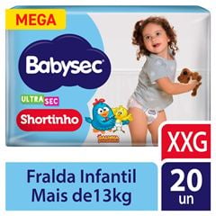 Fralda Babysec Ultra Shortinho Mega XXG 20 Unidades