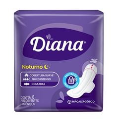 Absorvente Diana Suave Noturno 8 Unidades