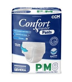 Roupa Íntima Confort Master Pants Regular P/M 8 Unidades