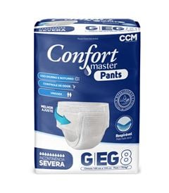 Roupa Íntima Confort Master Pants Regular G/EG 8 Unidades