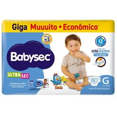 Fralda Babysec Ultra Giga Tamanho G 80  UN