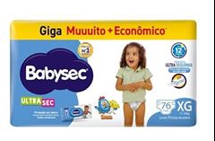 Fralda Babysec Ultra Giga Tamanho XG 76  UN
