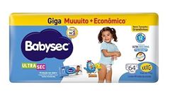 Fralda Babysec Ultra Giga Tamanho XXXG 64  UN