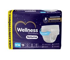 Fralda Geriátrica Wellness Pants Noturna Tamanho P e Médio 16  UN