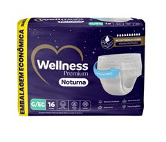 Fralda Geriátrica Wellness Pants Noturna Tamanho G e Extra Grande 16  UN