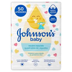 Algodão Johnson s Baby quadrado com 50un