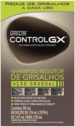 Grecin Control GX Shampoo Redutor de Grisalhos 118ml
