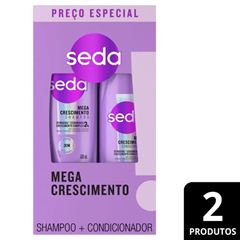 Kit Shampoo e Condicionador Seda Mega Crescim.300+190ml