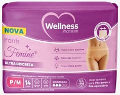 Roupa Íntima Wellness Feminina Pants Premium P/M 14 Unidades
